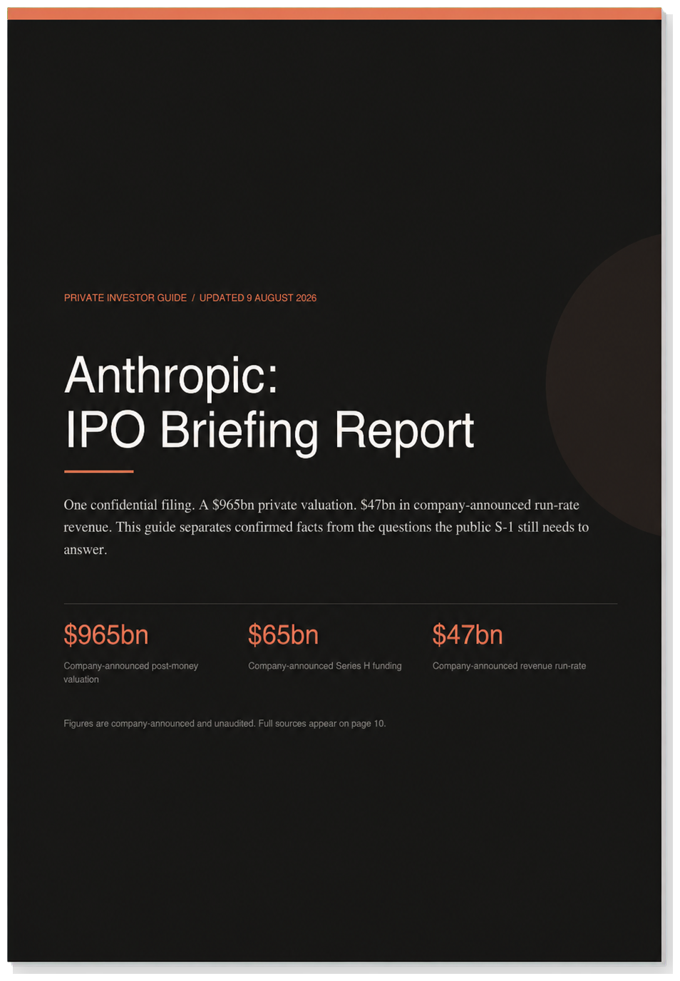 Anthropic IPO Briefing Report guide cover